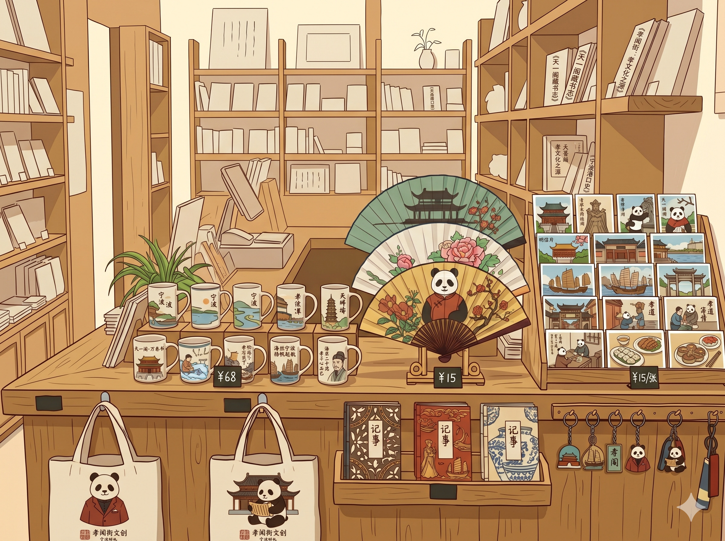 未时文创店货架